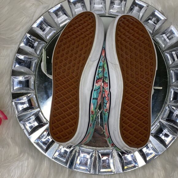 Vans Flamingo Tropical Palm Print Sneakers Kids 3 - Picture 8 of 10